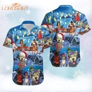 Funny Dog Merry Christmas Aloha Hawaiian Shirt