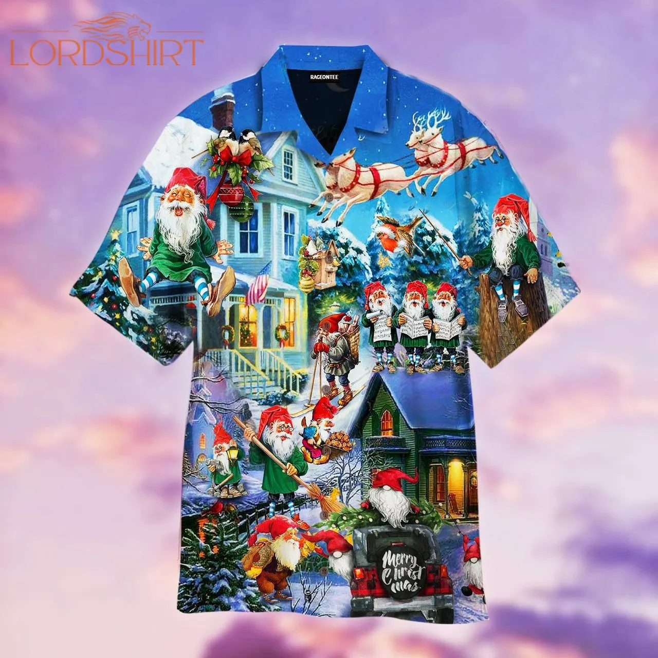 Funny Gnome Santa On Christmas Day Hawaiian Shirt