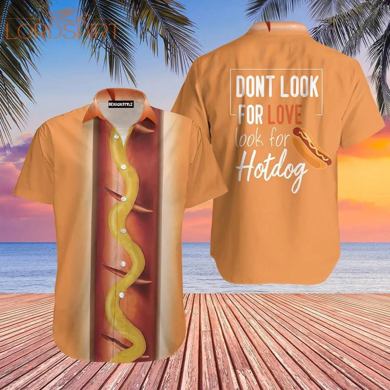 Funny Hot Dog Hawaiian Shirt