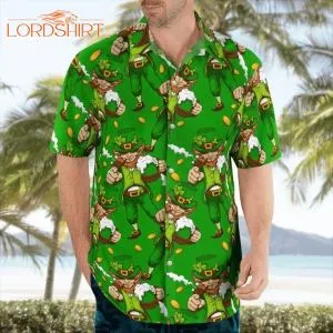 Funny Irish Beer St. Patricks Day Drinking Beer Aloha Hawaiian Shirt