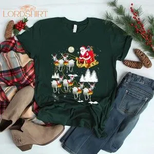 Funny Santa Riding Goat Ugly Christmas T Shirt Christmas