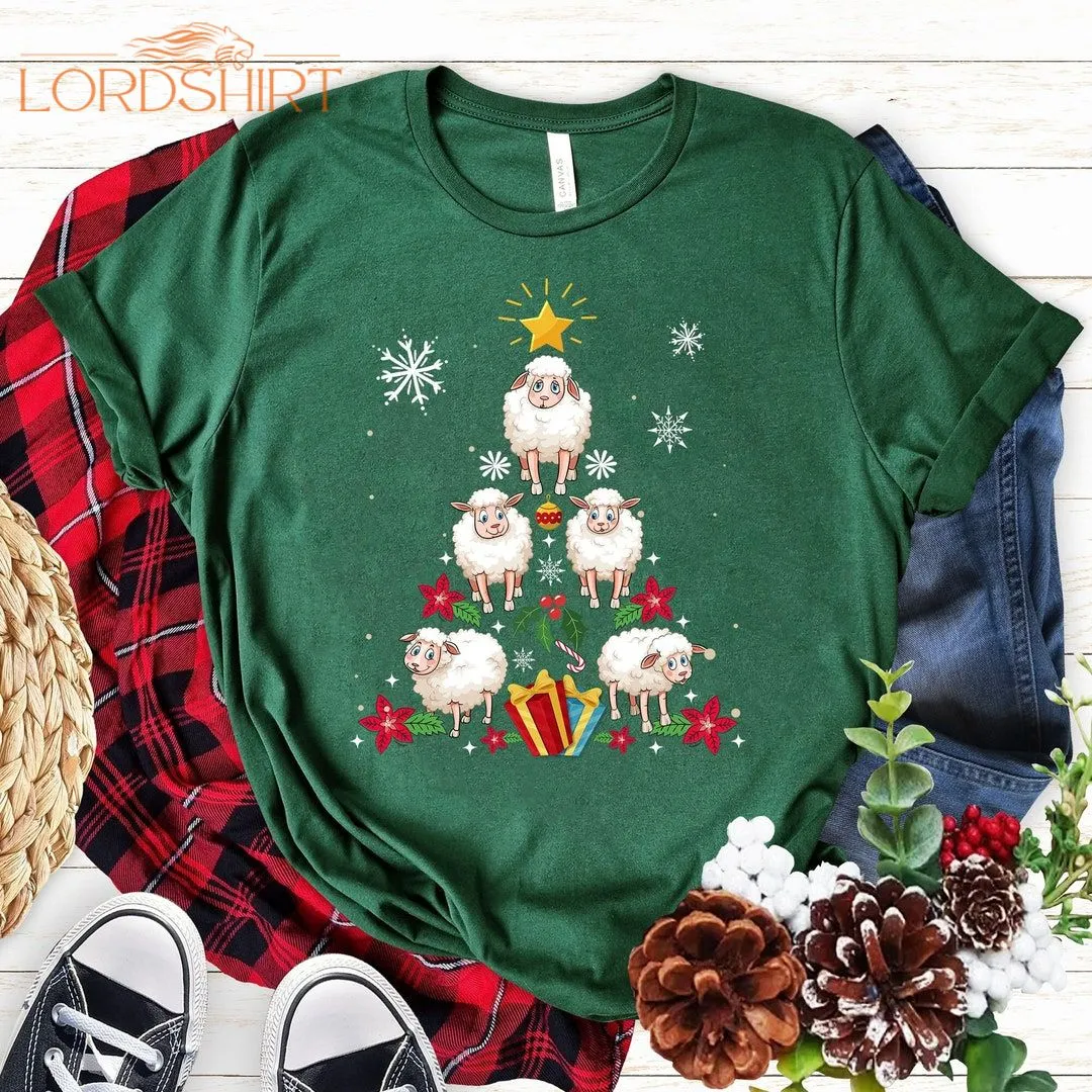 Funny Sheep Christmas Tree Cute Shirt Christmas Sheep Shirt