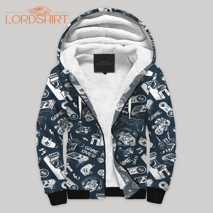 Gaming Blanket Fleece Zip Hoodie All Over Print