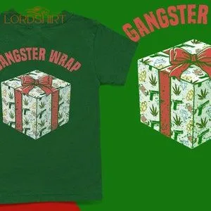 Gangster Wrap T-shirt Funny Christmas T-shirt Ugly Christmas