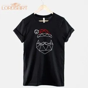 Geometric Santa Father Christmas T-shirt Santa Claus Shirt