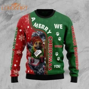 German Shepherd Merry Christmas Ugly Christmas Sweater