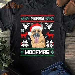 German Shepherd Merry Woofmas Sweatshirt Christmas Dog Gift