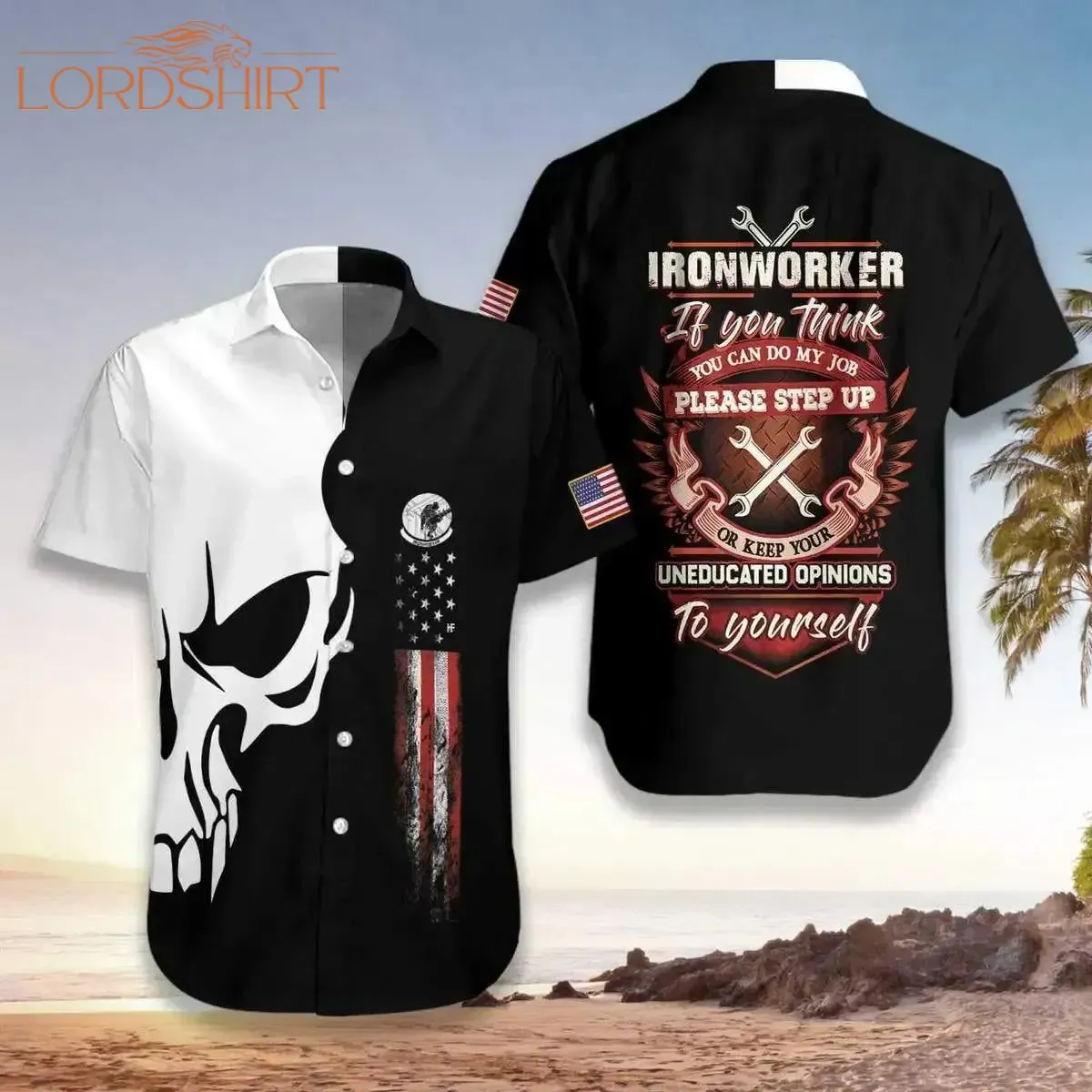 Gift For Dad Fathers Day Ironworker Hawaiian Shirt