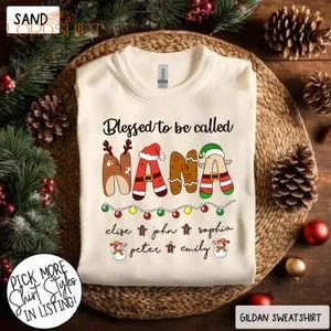 Gildan Nana Christmas T-shirt Blessed To Be Called Nana