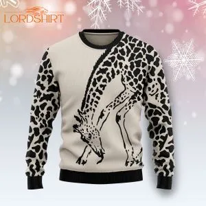 Giraffe Pattern Ugly Christmas Sweater