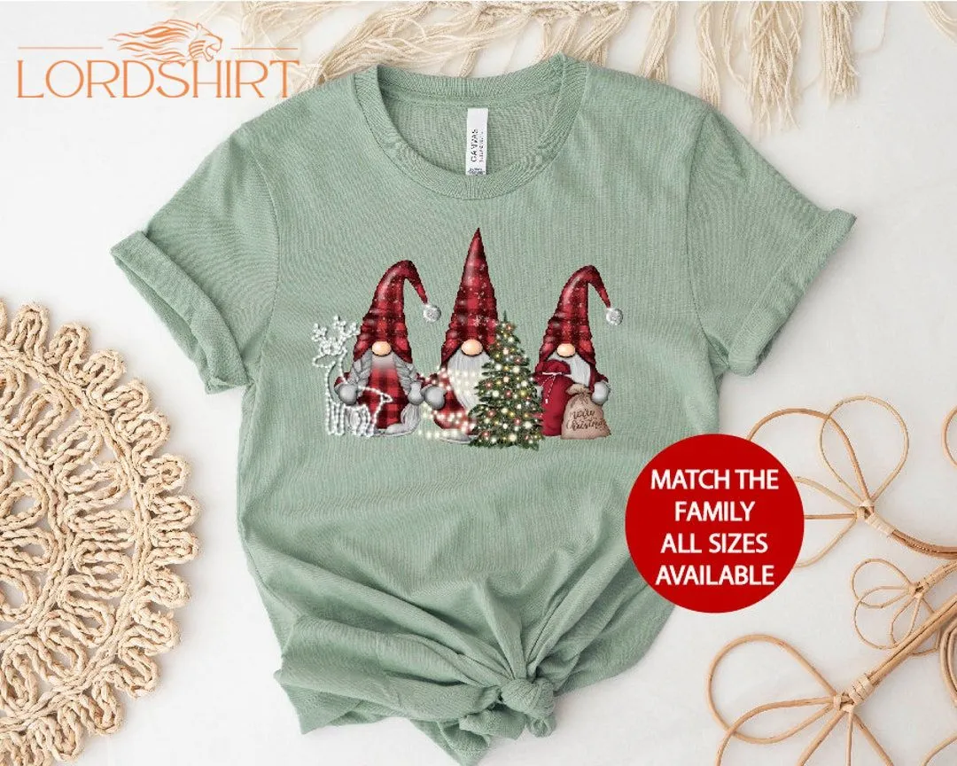 Gnome Christmas T-shirt Matching Family Garments Available