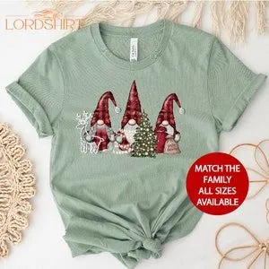 Gnome Christmas T-shirt Matching Family Garments Available