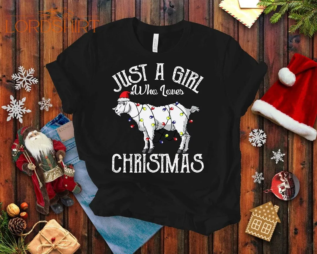 Goat Girl Christmas T-shirt Goat Lover And Farm Holiday