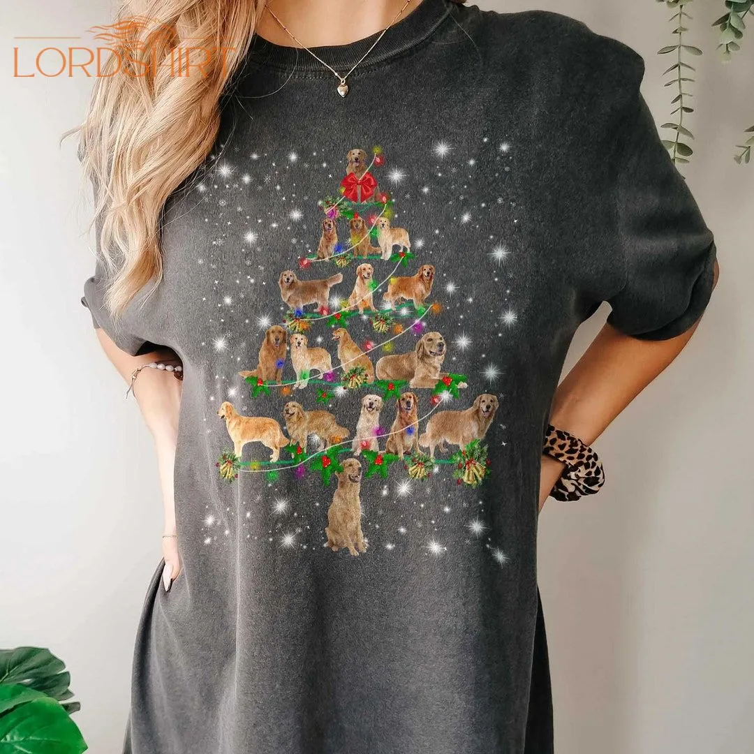 Golden Retriever Christmas Tree Ornament Decor Shirt