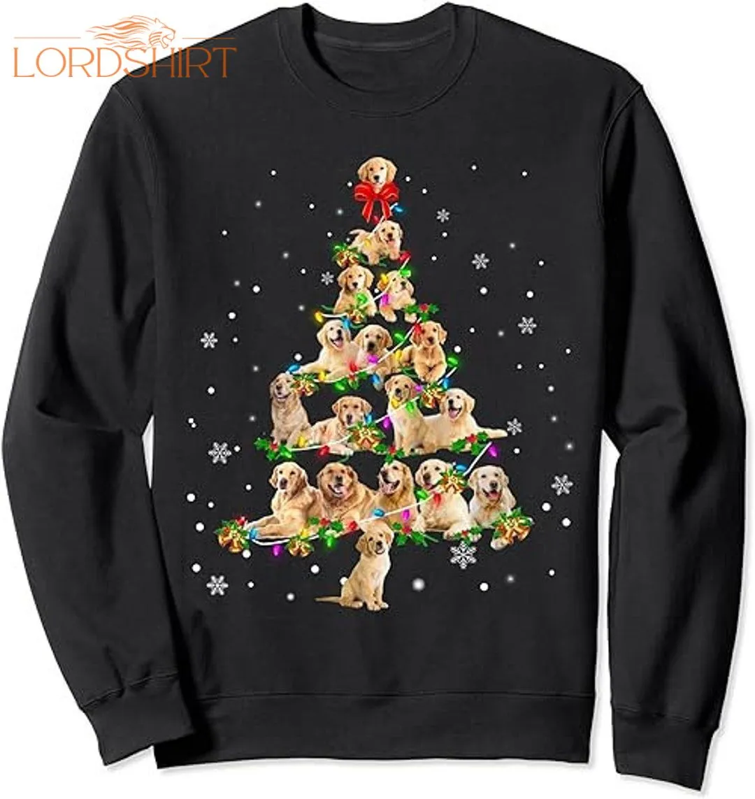 Golden Retriever Christmas Tree Ornament Decor Xmas T-shirt