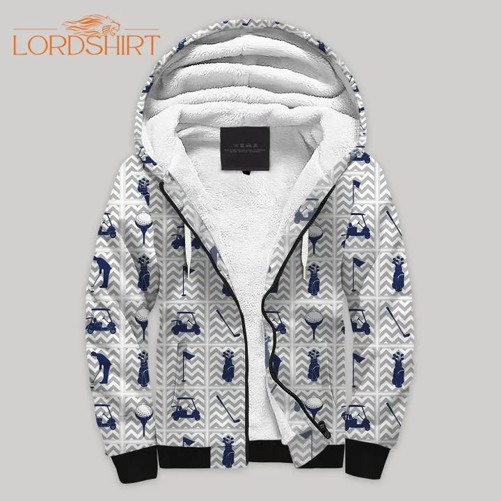 Golf Life Fleece Zip Hoodie All Over Print