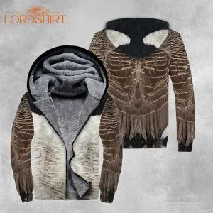 Goose Jumper Fleece Zip Hoodie All Over Print