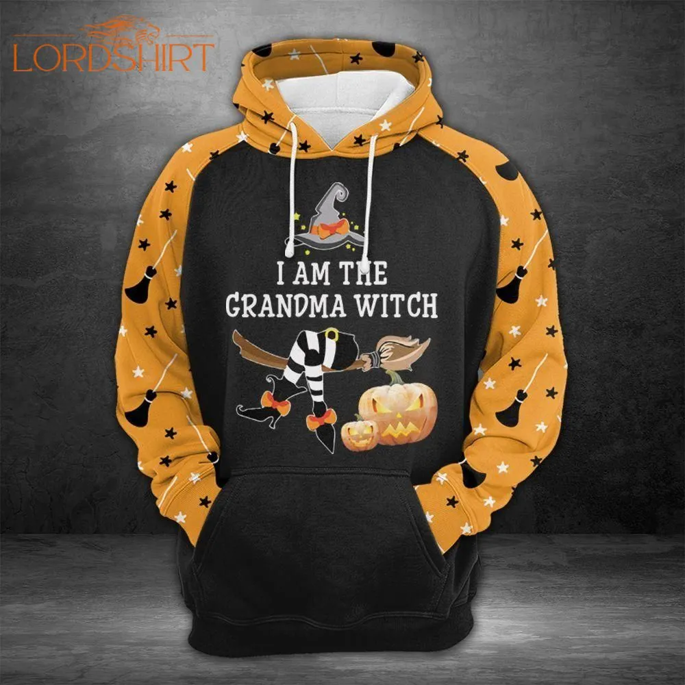 Grandma Witch Orange And Black 3d All Over Print