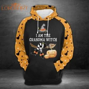 Grandma Witch Orange And Black 3d All Over Print