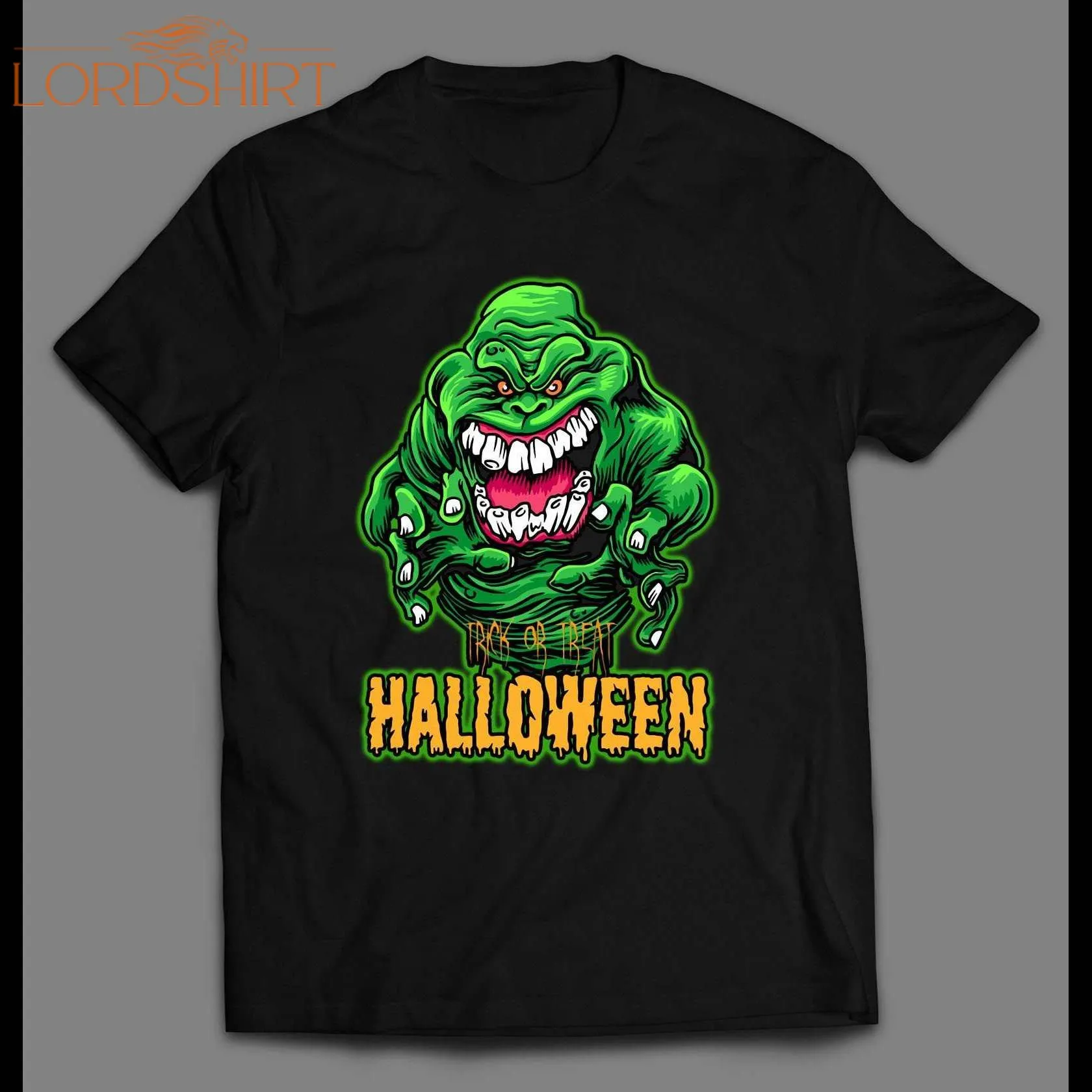 Green Ghost Slimer Trick Or Treat Halloween Shirt