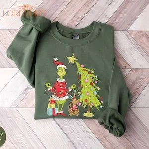 Grinch Christmas Tree Sweatshirt Grinch Max Tree Shirt