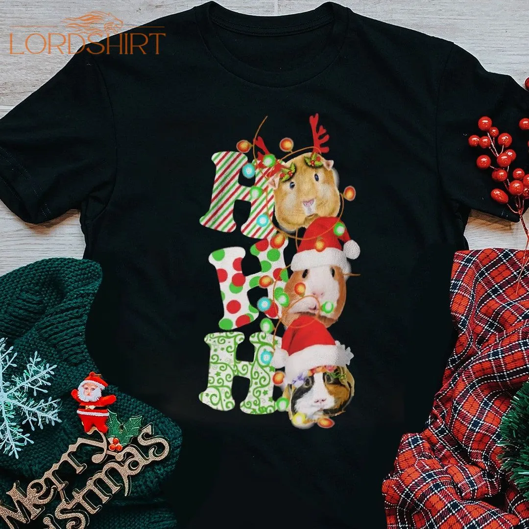 Guinea Pig Ho Ho Ho Christmas Shirt Cute Animal Christmas