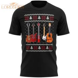 Guitar Christmas T Shirt For Men Guitar Tshirt Funny Guitar