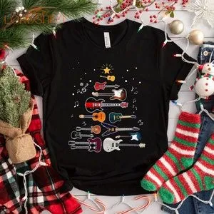 Guitar Sweatshirt Guitar Christmas Tree Shirt Merry