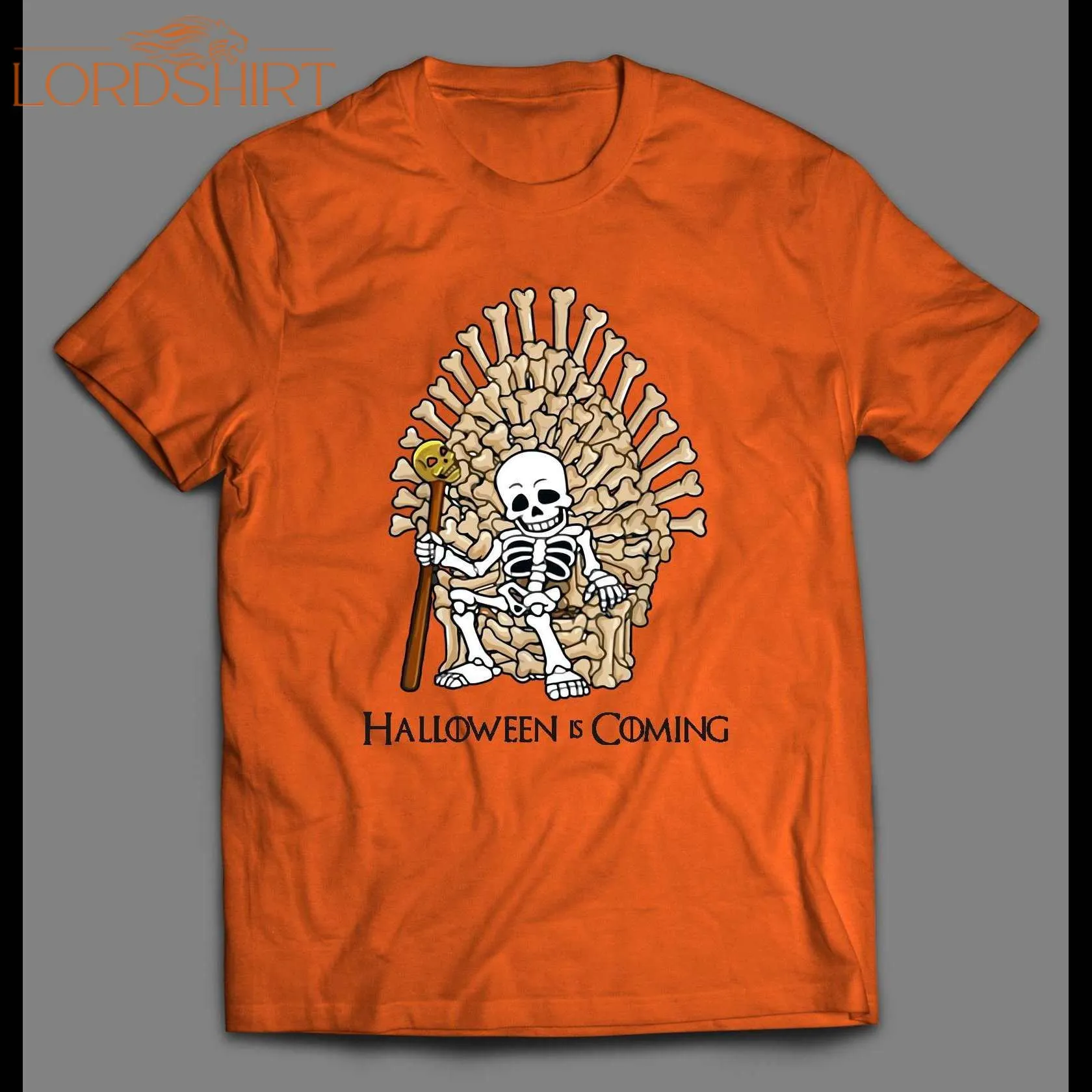 Halloween Is Coming Game Of Thrones Parody High Quality Mens Halloween Shirt