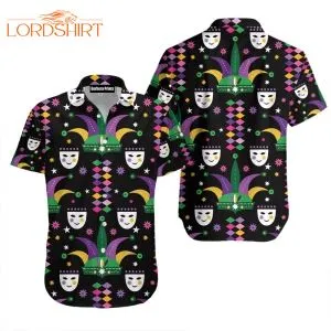 Happy Mardi Gras Carnival Pattern Aloha Hawaiian Shirts For Men & For Women