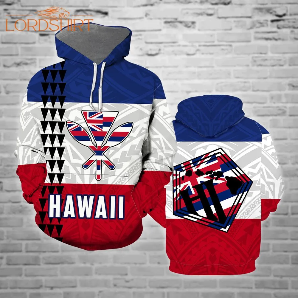 Hawaii Flag Polynesian 3d All Over Print