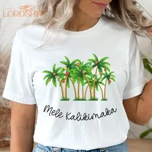 Hawaii Shirts Mele Kalikimaka Christmas T-shirt Palm Trees