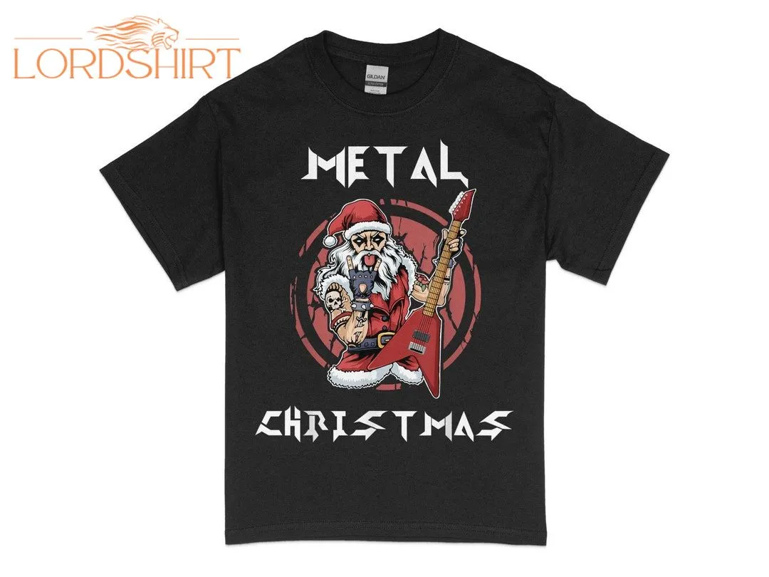 Heavy Metal Christmas Metalhead Santa Rock Horns Death Metal