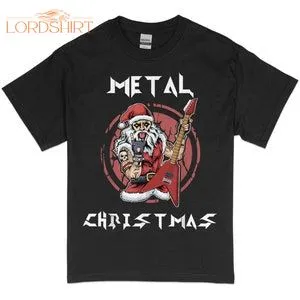 Heavy Metal Christmas Metalhead Santa Rock Horns Death Metal