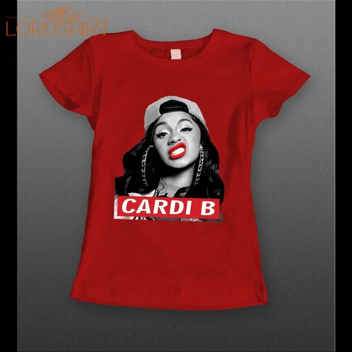 Hip Hop Cardi B Supreme Parody Oldskool High Quality Ladies Shirt