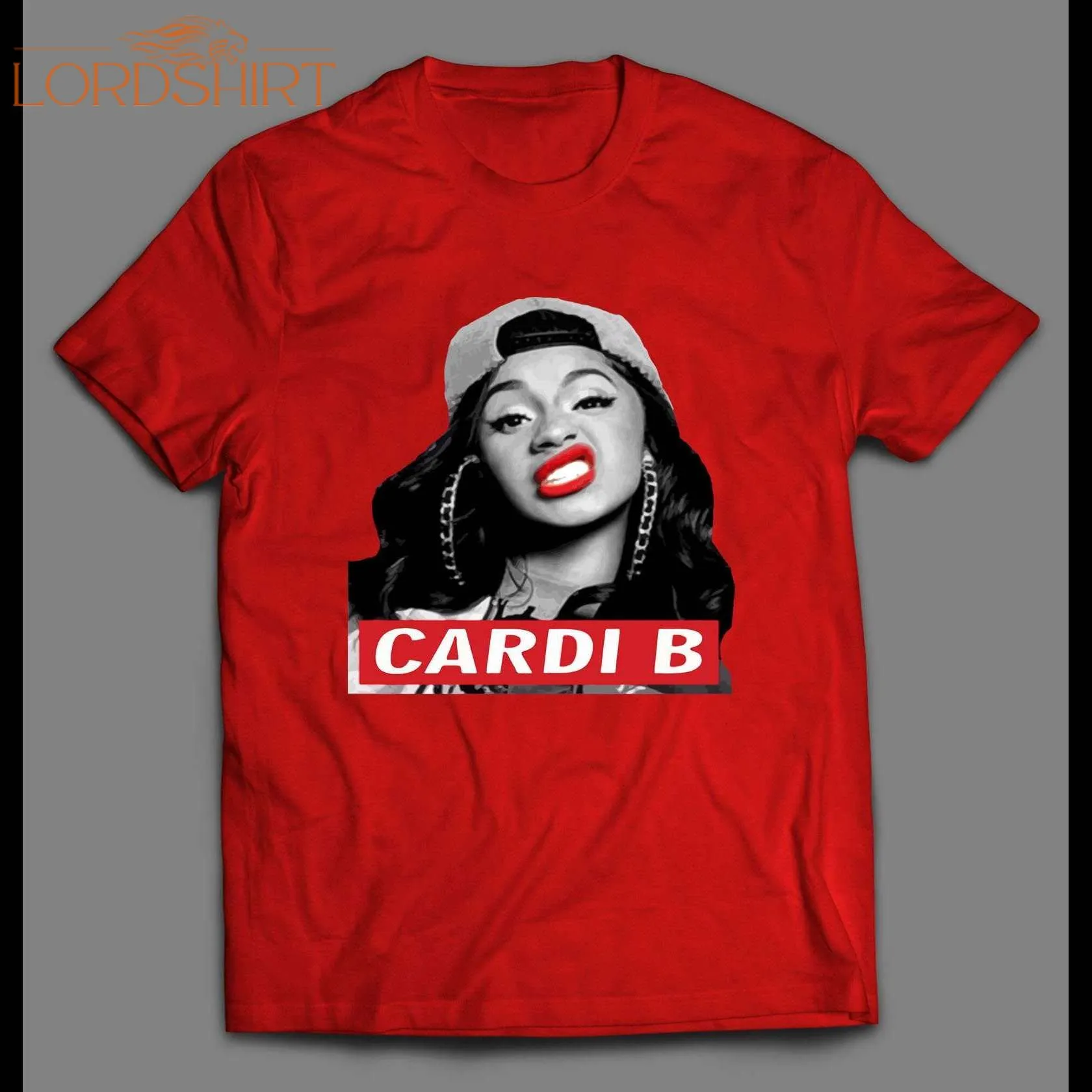 Hip Hop Cardi B Supreme Parody Oldskool High Quality Shirt