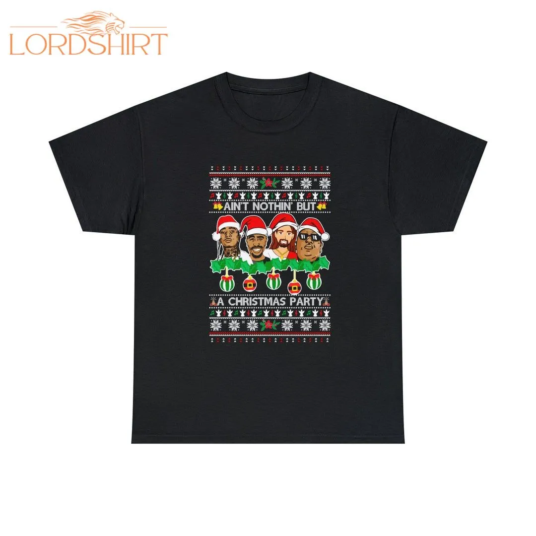 Hip Hop Rapper Legend 2pac Biggie Christmas T-shirt Christmas