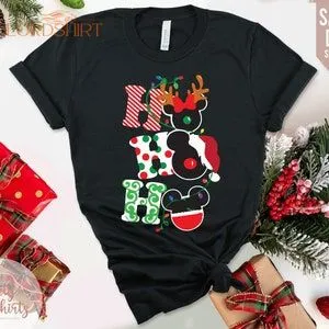 Ho Ho Ho Disney Christmas Shirt Funny Christmas Kids Shirt