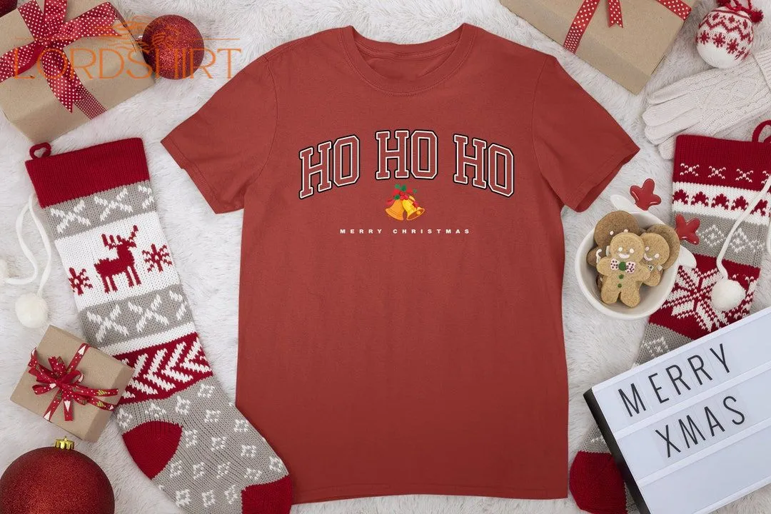 Ho Ho Ho Funny Xmas Christmas T-shirt Festive Tee Merry Xmas