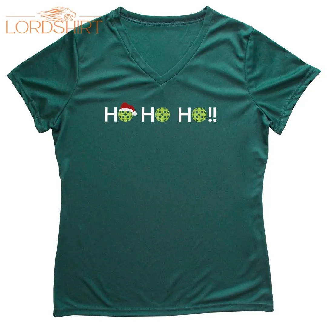 HO HO HO Pickleball Christmas T-shirt Ladies Performance