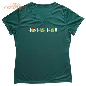 HO HO HO Pickleball Christmas T-shirt Ladies Performance