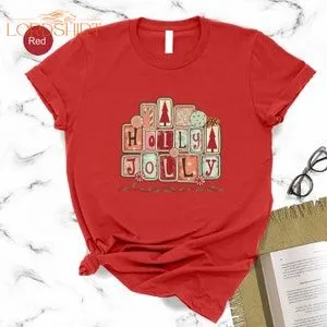 Holly Jolly Christmas Shirt Merry Christmas T-shirt Unique