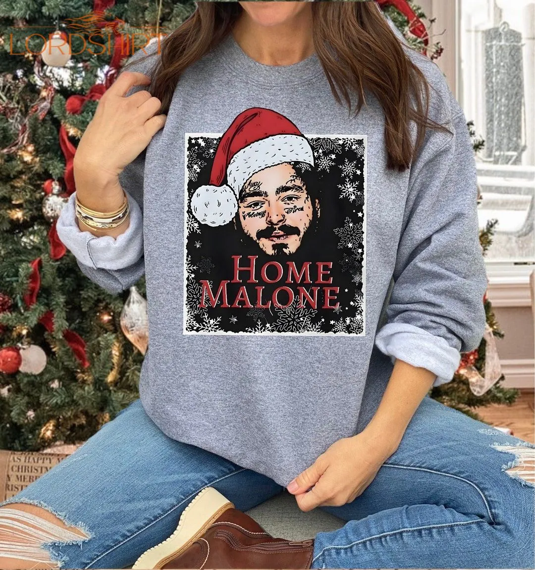 Home Malone Sweatshirt Ugly Christmas Sweathirt Funny