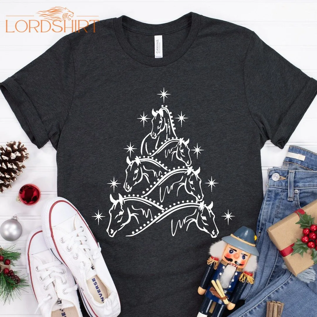 Horse Christmas Tree Shirt Animal Christmas Shirt Horse