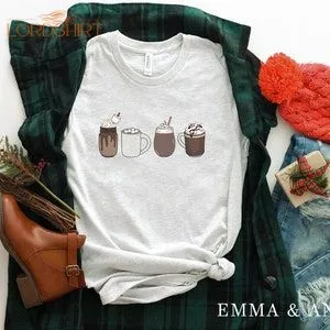 Hot Chocolate Shirt Christmas Shirt For Women Christmas