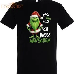 I Hate People Grinch Christmas T-shirt SAYINGS FUNNY TOP Funny