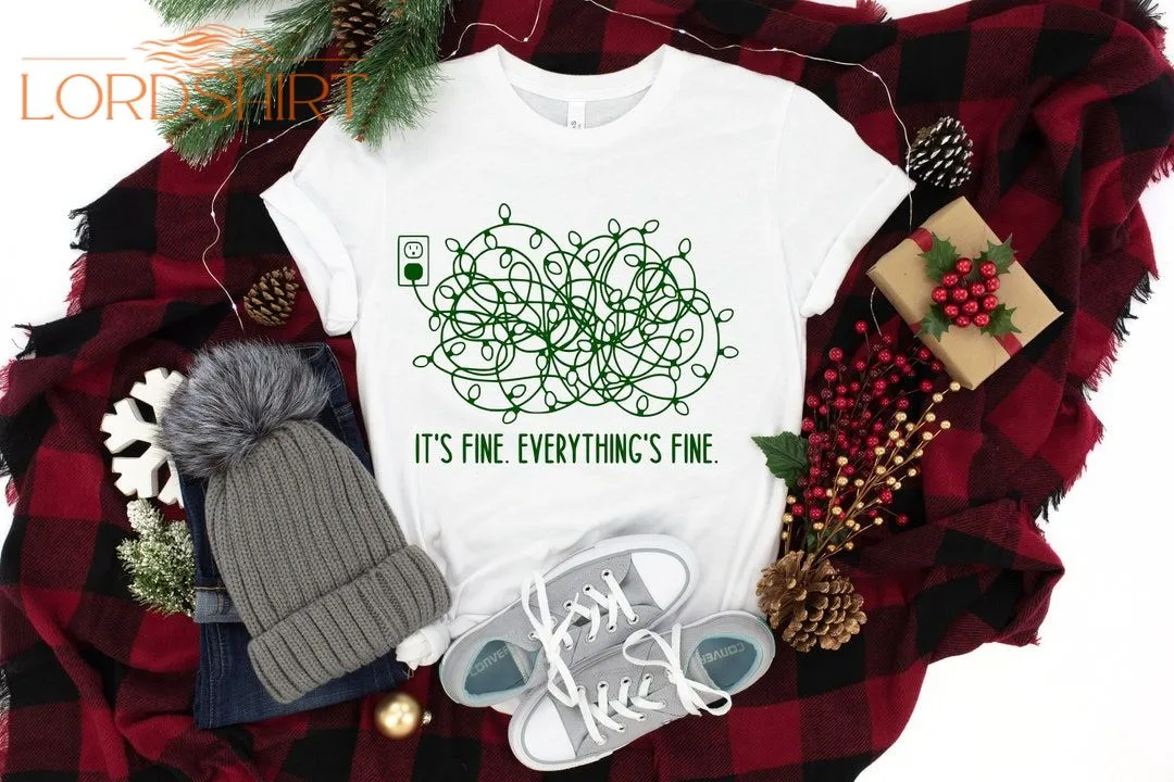 I'm Fine Everything Is Fine Christmas T-shirt Tangled