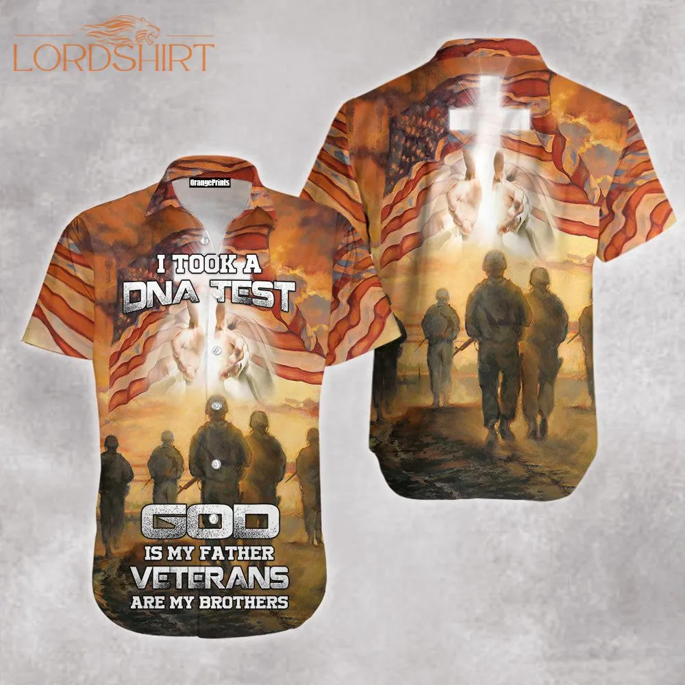 I Took A Dna Test God Is My Father Veterans Hawaiian Shirt