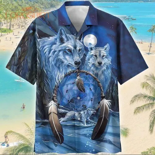 Indigenous Wolf Hawaiian Shirt