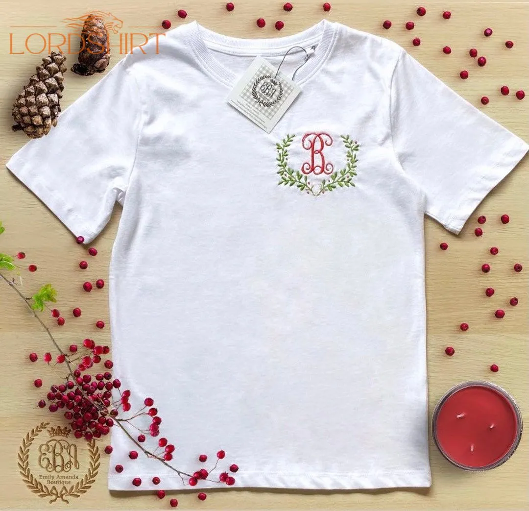 Initial Christmas Kids T-shirt Christmas Unisex Tee